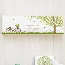 더자리 스판 DTP 벽걸이형 에어컨커버 소형 83 x 27 x 19 cm, 숲속나무