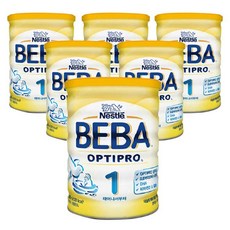 네슬레 베바 옵티프로 원통형분유 1단계, 800g, 6개