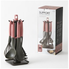 락앤락 써포트 키친툴 7p 세트, 키친툴 7종, 핑크, 1세트