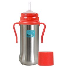 리에또 스테인레스 분리형 빨대컵 200ml, 레드, 1개