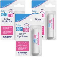 세바메드 베이비 립밤 4.8g, 바닐라향, 3개