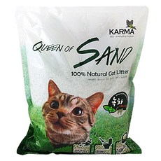 카르마 퀸오브샌드 응고형 고양이 두부 모래, 7L, 3kg, 1개, 녹차