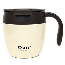 오슬로 이중진공 펄 스텐 304 애플머그컵 350ml 아이보리 1개
