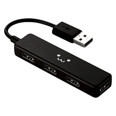 엘레컴 기특한 USB허브 U2H-SN4BF-G, 블랙