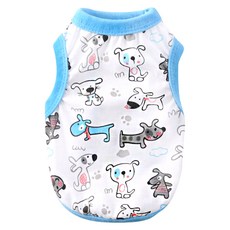 ZEZEPET 圖案無袖狗衣服, G106PDFC003, 1件