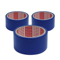혜성테이프 칼라 마스킹테이프 종이테이프 파랑 48mm x 15m, 3개