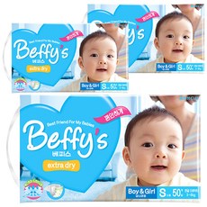베피스 엑스트라 드라이 밴드형 기저귀 남녀공용 (3~8kg), 소형(S), 150매