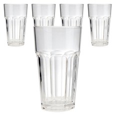 미르 8각컵 600ml 20oz, 투명, 5개 투명, 5개입