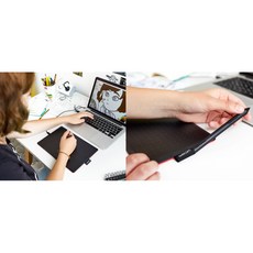와콤 One By Wacom 중형 펜 타블렛 CTL-672/K0-CX, Black + Red