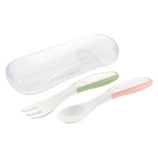 릿첼 TLI 젓가락 연습용 스푼포크세트 + 케이스, 혼합 색상, 1세트