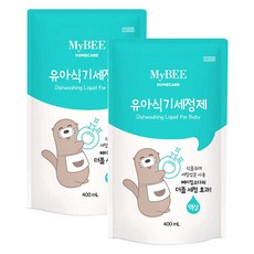 마이비 유아 식기 세정제 액상형 리필, 400ml, 2개