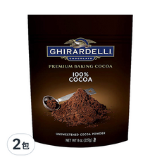 GHIRARDELLI 鷹牌無糖可可粉，優質烘焙，100% 可可, 227g, 2包