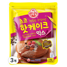 오뚜기 쵸코 핫케이크 믹스, 1kg, 3개