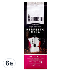 BIALeTTI 拜雷提 研磨咖啡 巴西日曬5號, 250g, 6包