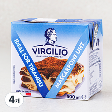 VIRGILIO 마스카포네 치즈, 500g, 4개