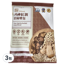 Yifood 頤珍宮膳 四神紅潤當歸燉包, 92.3g, 經後調理 產後補養, 3包