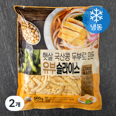 신미 햇살 국산콩 유부 슬라이스 (냉동), 500g, 2개