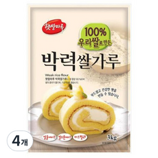 햇쌀마루 박력 쌀가루, 3kg, 4개