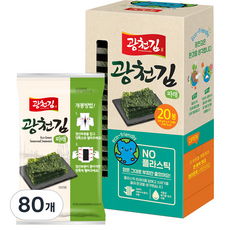 광천김 에코 파래, 100g, 4개 80개, 5g