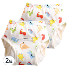 加厚六層學習褲 尿布褲, 七彩恐龍圖案, 120cm(適用16~21kg), 2件組, 七彩恐龍, 120cm(適用16~21kg), 2組