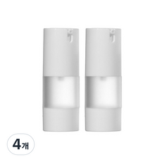 반투명 코팅 진공 에센스 용기 15ml, 4개