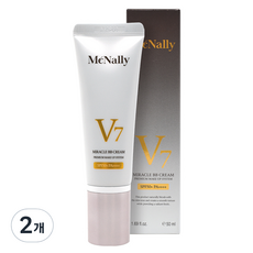 맥넬리 V7 미라클 비비 크림 SPF50+ PA++++, 50ml, 2개