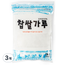 우영식품 찹쌀가루, 1kg, 3개