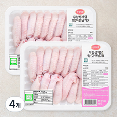 한강식품 무항생제 인증 닭윙 아랫날개 (냉장), 500g, 4개