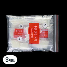 ZPACK 인조손톱 연장팁 ZPACK C커브웰팁 500p 세트, 내추럴팁, 3세트