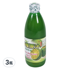 福三滿 香檬原汁, 100% 扁實檸檬汁, 300毫升, 300ml, 3瓶