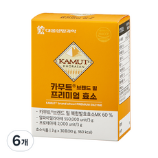 대웅생명과학 카무트R 브랜드 밀 프리미엄 효소, 90g, 6개