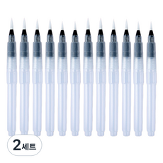 柔軟水彩筆 04筆尖 12種組, 150mm, 2組