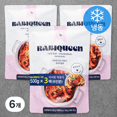 라비퀸 츄잇 떡볶이 오리지널 (냉동), 500g, 6개