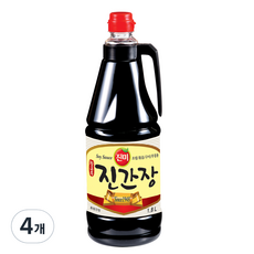 진미 참그루 진간장, 4개, 1.8L