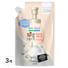 아이깨끗해 너리싱케어 보들보들 거품샤워 바디워시 리필 화이트 부케향, 650g, 3개