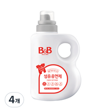 비앤비 섬유유연제 베르가못&그레이프프루츠향 용기형, 1500ml, 4개