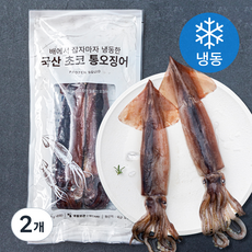 청해명가 국내산 초코 통오징어 2미 (냉동), 500g, 2개