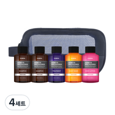 쿤달 여행용 5종 세트 A타입 샴푸 2개 포함 화이트머스크향, 4세트 4세트