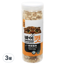 by CAT 喵洽普 貓咪凍乾零食 新鮮鱈魚, 120g, 無添加防腐劑, 3罐
