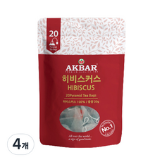 아크바 히비스커스 피라미드 티백, 1.5g, 20개입, 4개