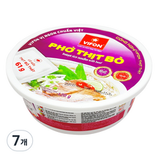 비폰 포보 베트남 쌀국수 컵라면 120g, 7개