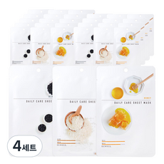 은율 데일리케어 시트 마스크팩 보습관리 검은콩 22ml x 10p + 라이스 22ml x 10p + 허니 22ml x 10p, 4세트, 4세트