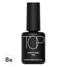 DGEL 美甲封層膠, IRON 防刮封層凝膠, 14ML, 單一顏色, 8瓶