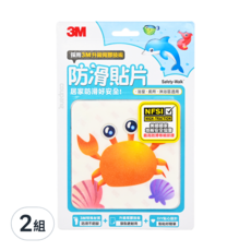3M 防滑貼片 海洋 6片, 款式隨機, 2組