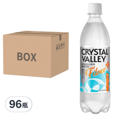 金車 CRYSTAL VALLEY 礦沛 PLUS+纖維氣泡水, 96瓶, 585ml