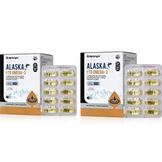 엔젯오리진 알래스카 알티지 오메가-3, 60캡슐, 2개