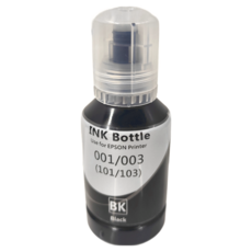 REQIR 連供印表機黑色補充墨水125ml，適用於EPSON印表機，001/003（101/103）墨水, 黑色, 1瓶