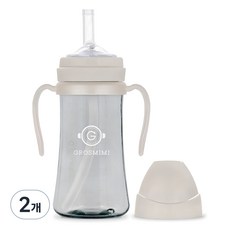 그로미미 PPSU 빨대컵 300ml, 2개, 크림베이지 크림베이지, 2개