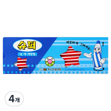 지구화학 슈퍼 색연필 낱색 빨강 12p, 1색, 4개