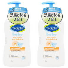 Cetaphil 舒特膚 baby舒緩洗髮沐浴露, 400ml, 2瓶